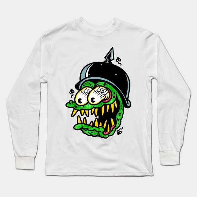 Weirdo Biker Long Sleeve T-Shirt by OrneryDevilDesign